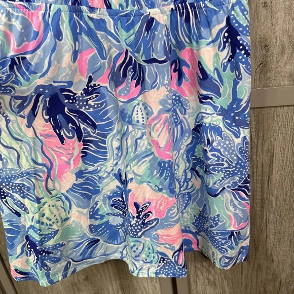 Lilly Pulitzer Pink and Blue With Shorts Pickerball Tennis Halter Sz M Excellent - Picture 4 of 10